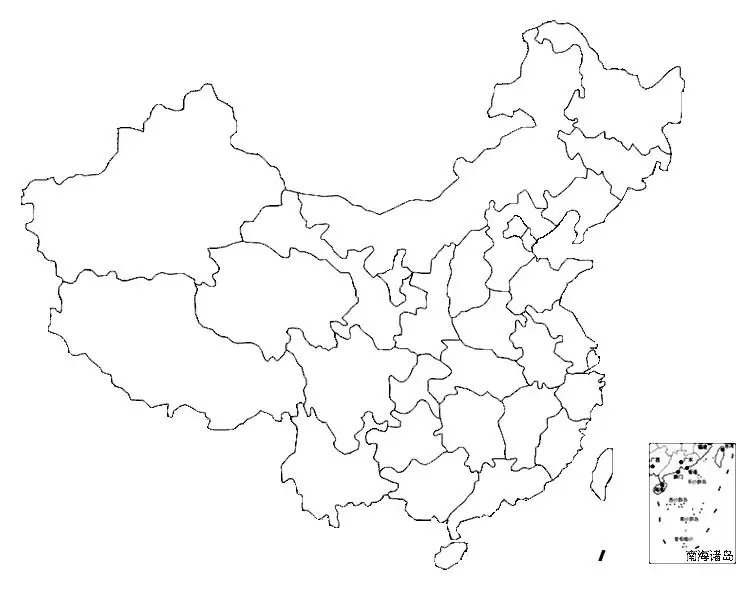中国地图底图
